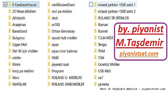 Tüm Klavyeler İçin Dev Midi Arşivi 2022 by M. Taşdemir - Bedava İndir - Free Download