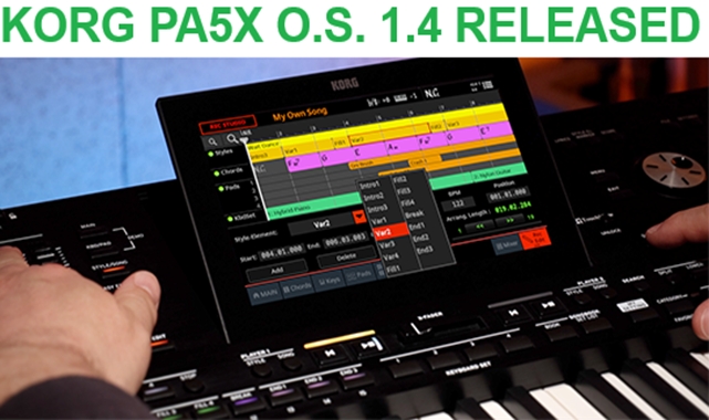 Korg Pa5x Operating Sysytem Update version 1.4 -  DOWNLOAD HERE with Turkish English Notes